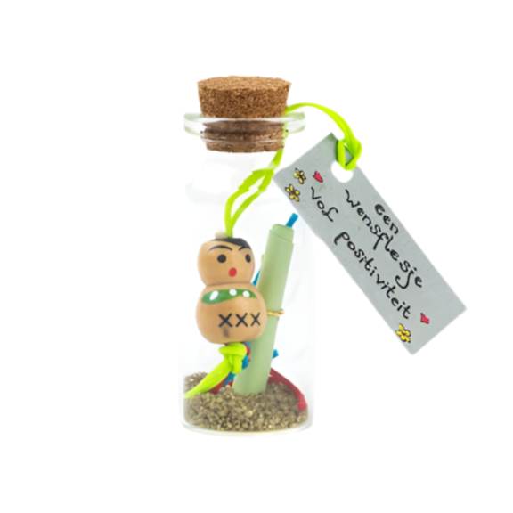 Wensflesje positief briefje