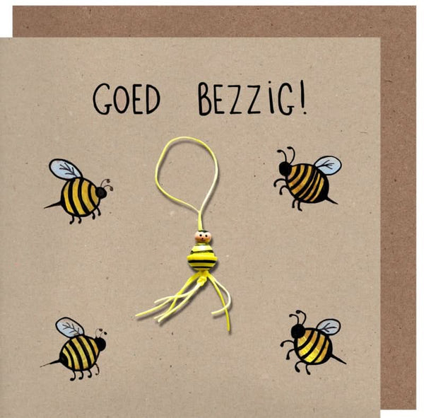 Wenskaart goed bezzzig kraft