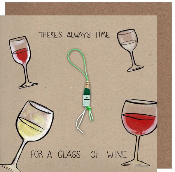 Wenskaart wine kraft