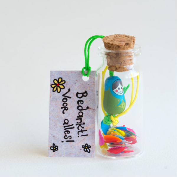 Bedankt voor alles geluksflesjes sidedish-shop