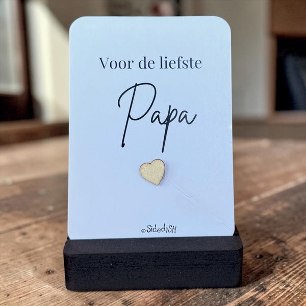 Kaartje op houder papa