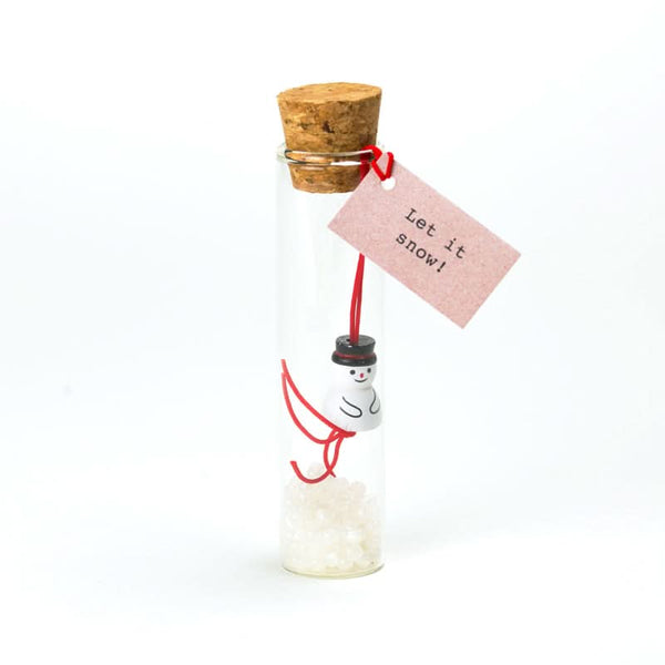 Bouteille porte-bonheur « Laissez-le neiger » 11 cm