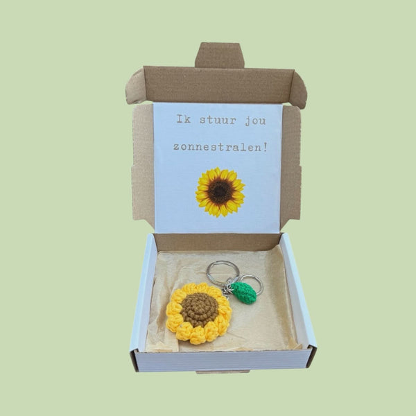 Doosje zonnestralen sleutelhanger
