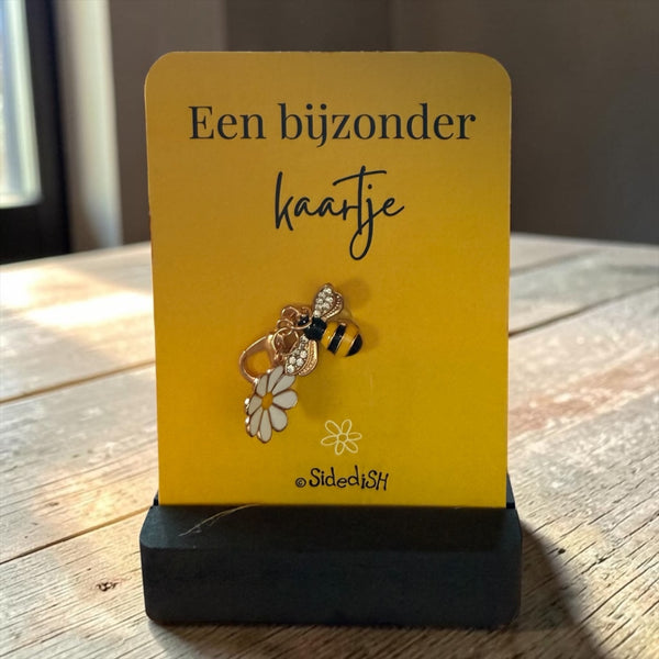 Kaartje op houdertje bijzonder kaartje
