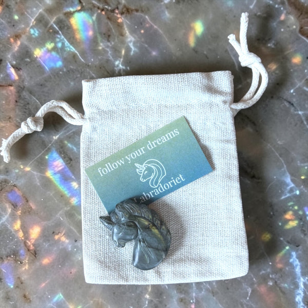 Labradoriet unicorn follow your dreams