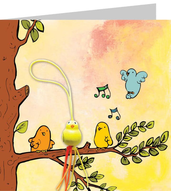 Carte porte-bonheur : Oiseaux