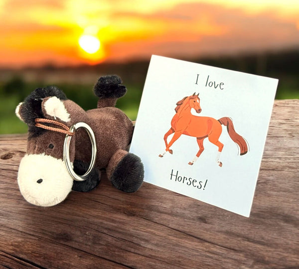Sleutelhanger paardje i love horses
