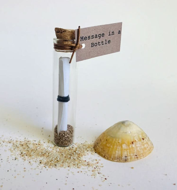 Message in a bottle black and white