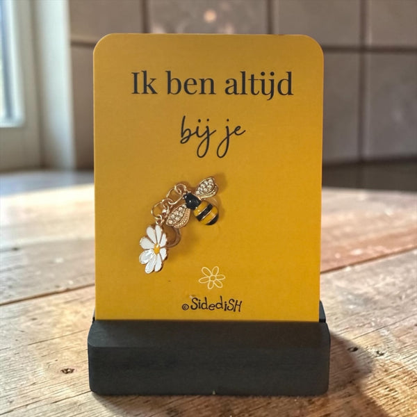 Kaartje op houdertje ik ben altijd bij je