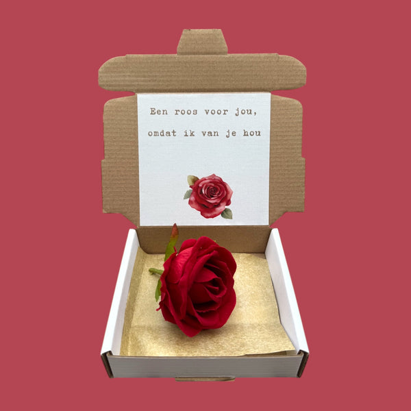 Een roos voor jou omdat ik van je hou