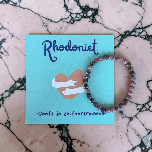 Kinderarmband Rhodoniet – Geeft Jou Zelfvertrouwen