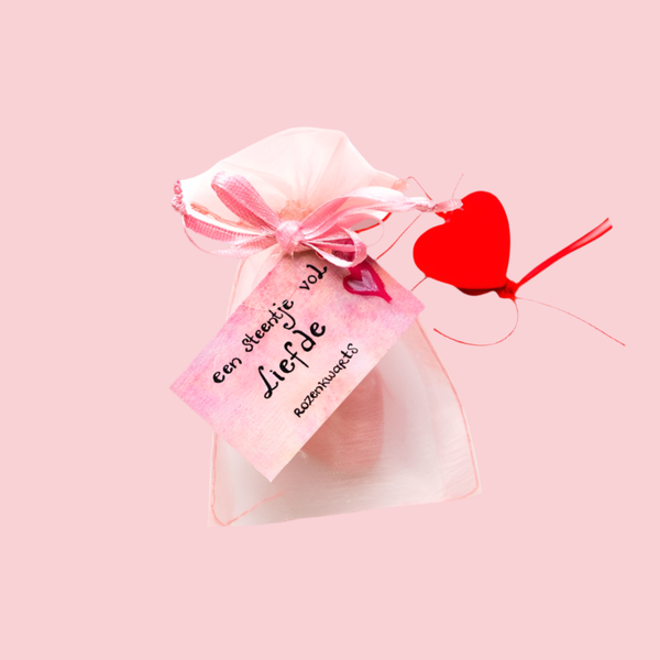 Knuffelsteen vol liefde-Rozenkwarts