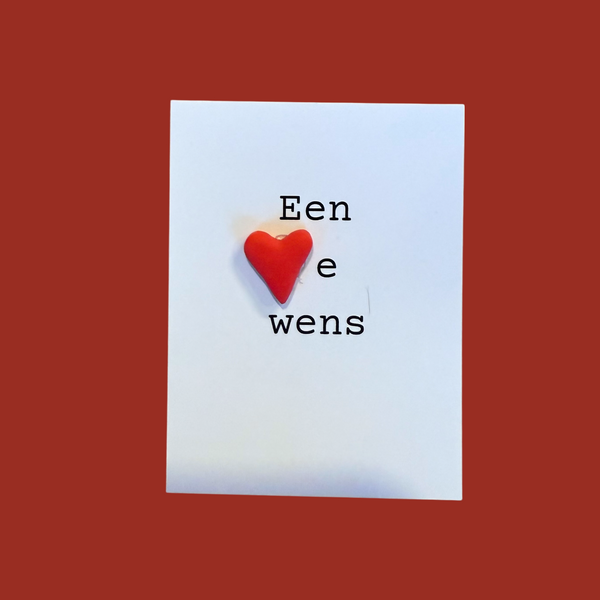 Cadeau kaartje een hartewens