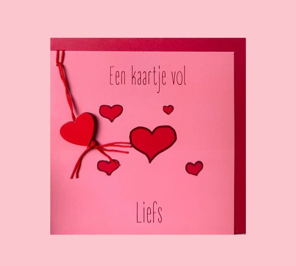 Wenskaart een kaartje vol liefs