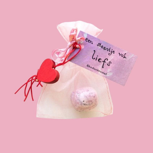 Knuffelsteen vol liefs- Rhodochrosiet