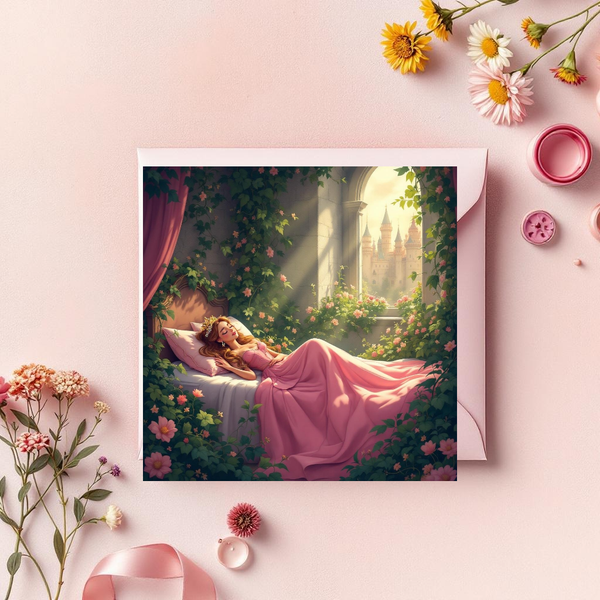 Sprookjeskaart Doornroosje met verhaal