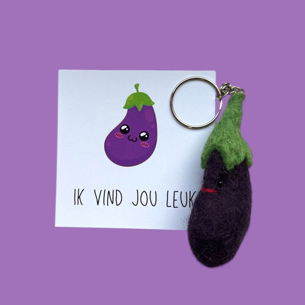 Sleutelhanger aubergine