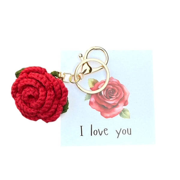 Sleutelhanger i love you roos