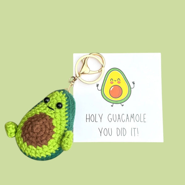 Sleutelhanger gehaakt avocado
