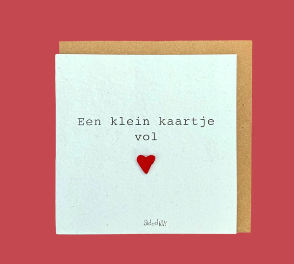 Wenskaart hart klein kaartje vol liefde