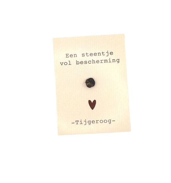 edelsteen cadeau kaartje Tijgeroog