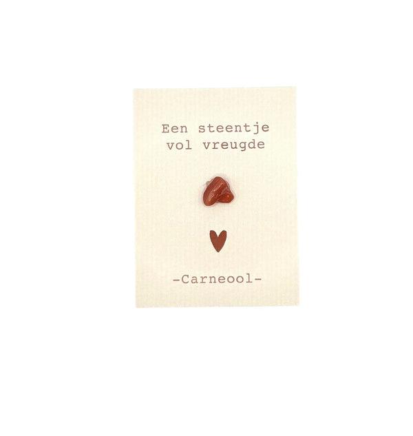 edelsteen cadeau kaartje Carneool