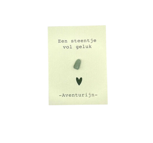 edelsteen cadeau kaartje Aventurijn