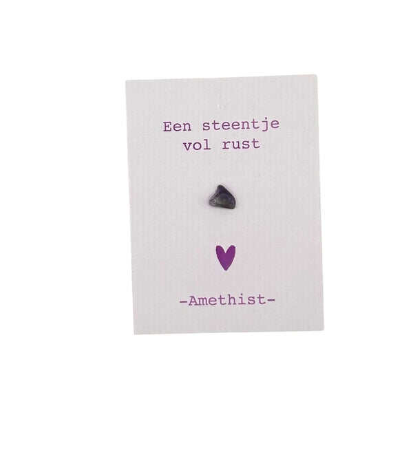edelsteen cadeau kaartje Amethist