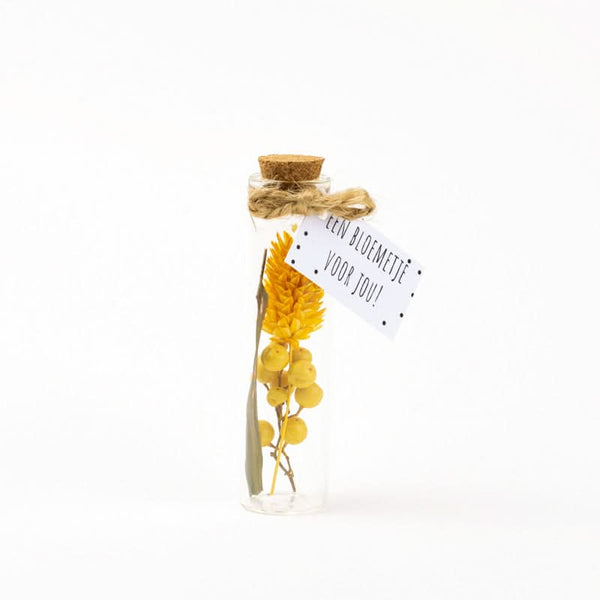 Droogbloem boeket yellow 8cm