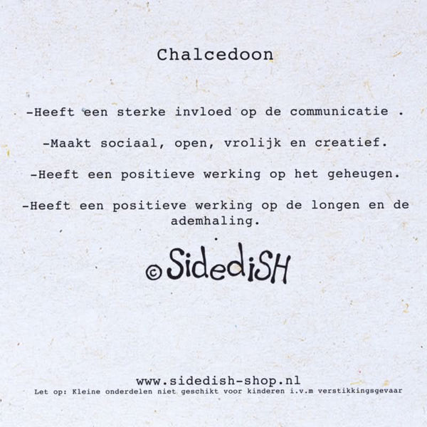 Edelsteen kaart Chalcedoon