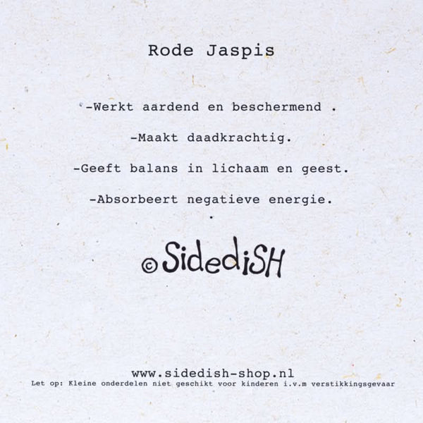 Edelsteen kaart Rode jaspis