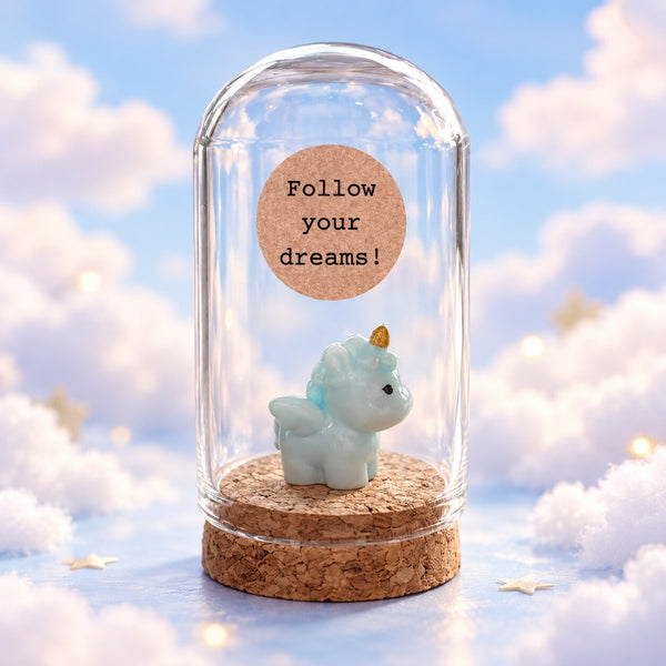 Follow your dreams – blauwe eenhoorn