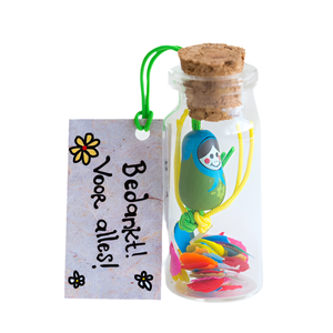 Geluksflesje bedankt voor alles sidedish-shop