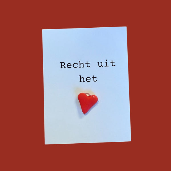 Cadeau kaartje recht uit het hart