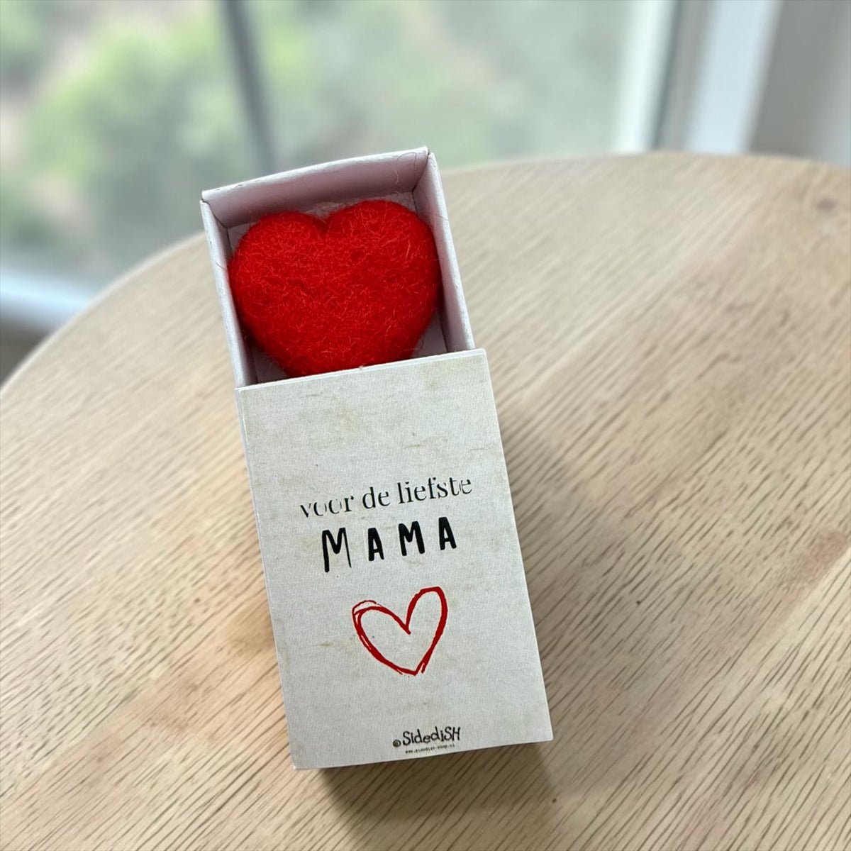 Doosje liefste mama vilten hart
