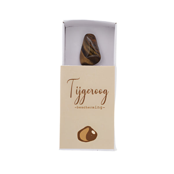 Tijgeroog doosje edelsteen bruin 