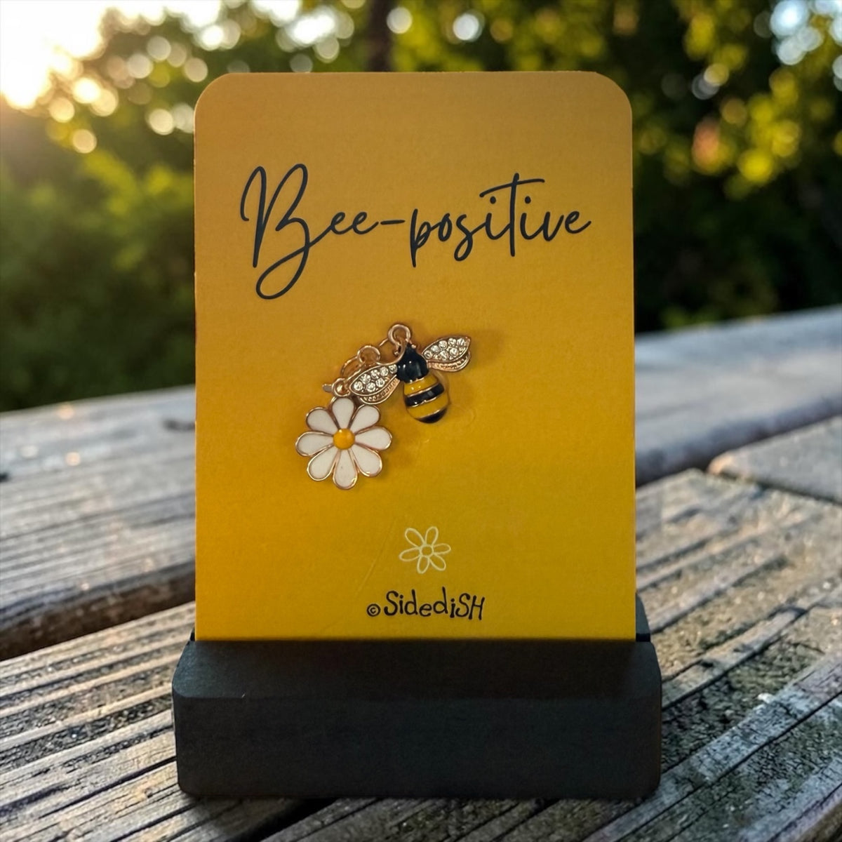 Kaartje op houdertje Bee-positive