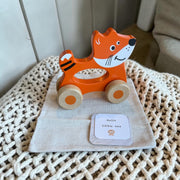 Kraamcadeautje Autootje Vos Houten Baby Speeltje
