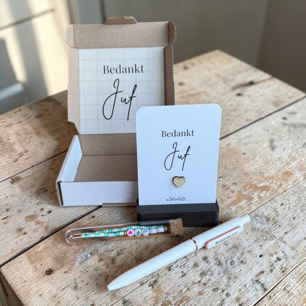 Cadeaupakket bedankt juf.