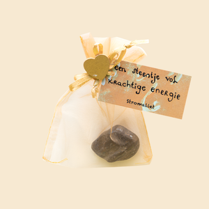 Stromaliet knuffelsteen Zaksteen bruin 