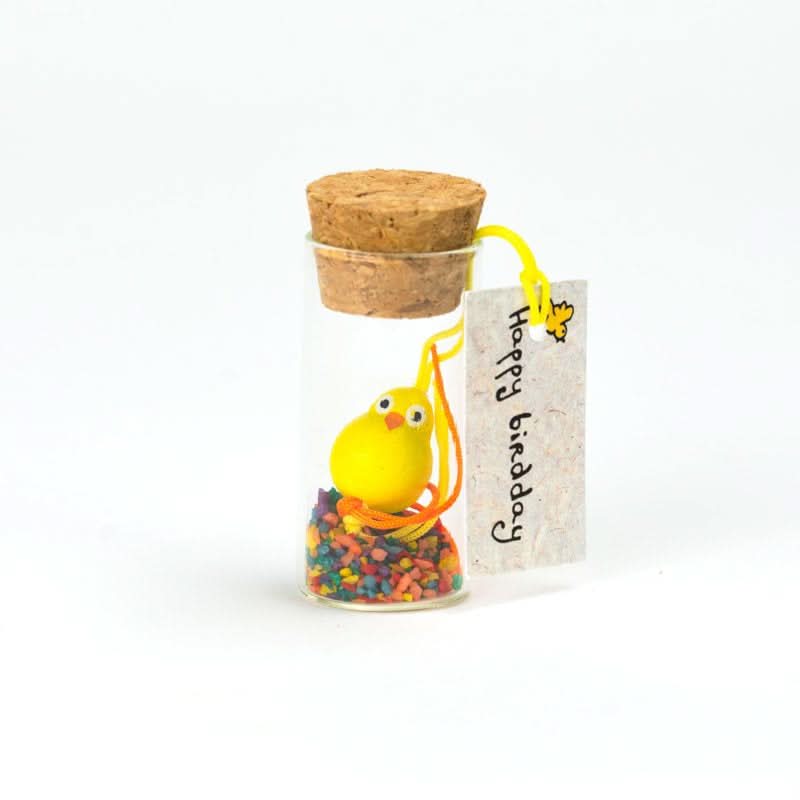 Flesje 6 cm happy birdday