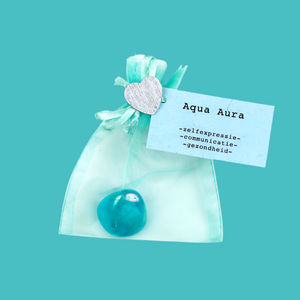 Zaksteen aqua aura knuffelsteen 
