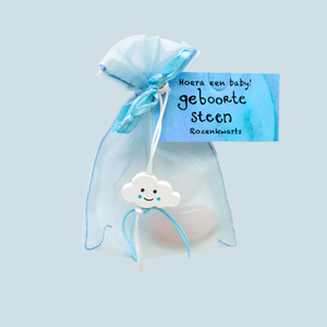 Geboorte steen jongen Rozenkwarts 