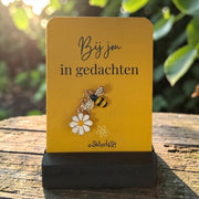 Kaartje op houdertje bij jou in gedachte