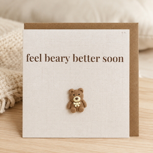 Wenskaart feel beary better soon