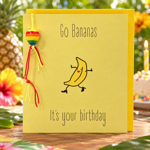 Wenskaart Go Bananas It's your birthday | COL-MN-017