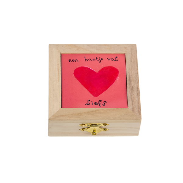 Hart in doosje vind jou lief Rozenkwarts 