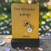 Kaartje op houdertje een bijzonder bedankje