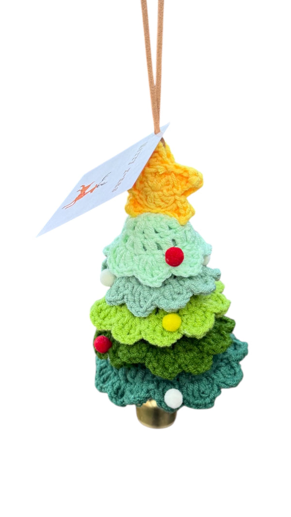 Hangende kerstboom met bel