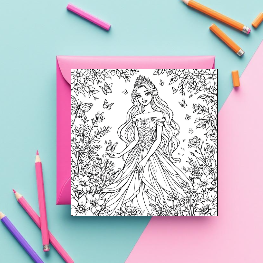 Inkleur kaart prinses
